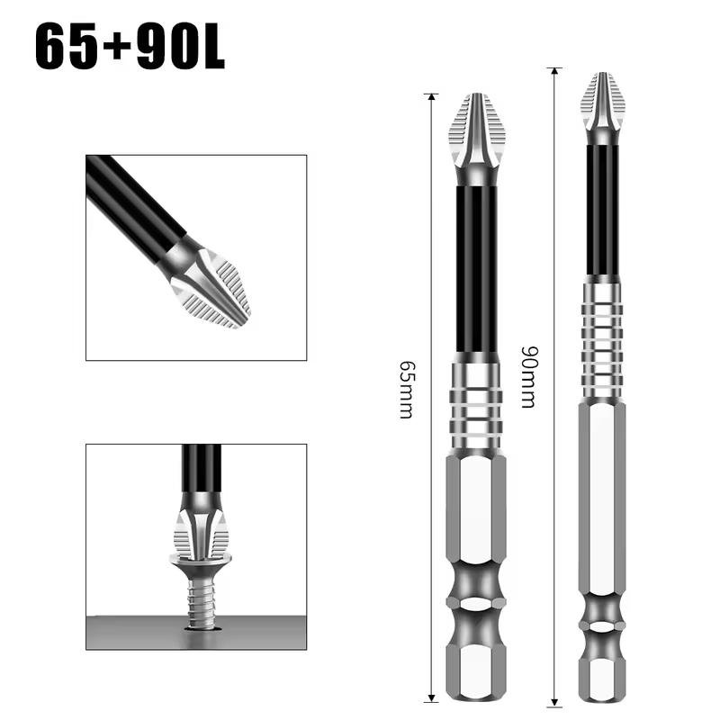 K5 Non-slip High Hardness Bit S2 Strong Magnetic 5A Black Non-slip Cross Head Electric Drill Electric Screwdriver Bit - Image 13