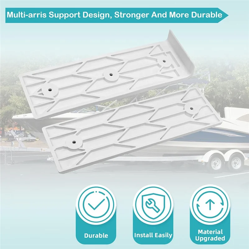 Boat Trailer Bunk Slide Pads And Enders For Easier Launching & Loading, 3X10inch Boat Trailer Bunk Slicks