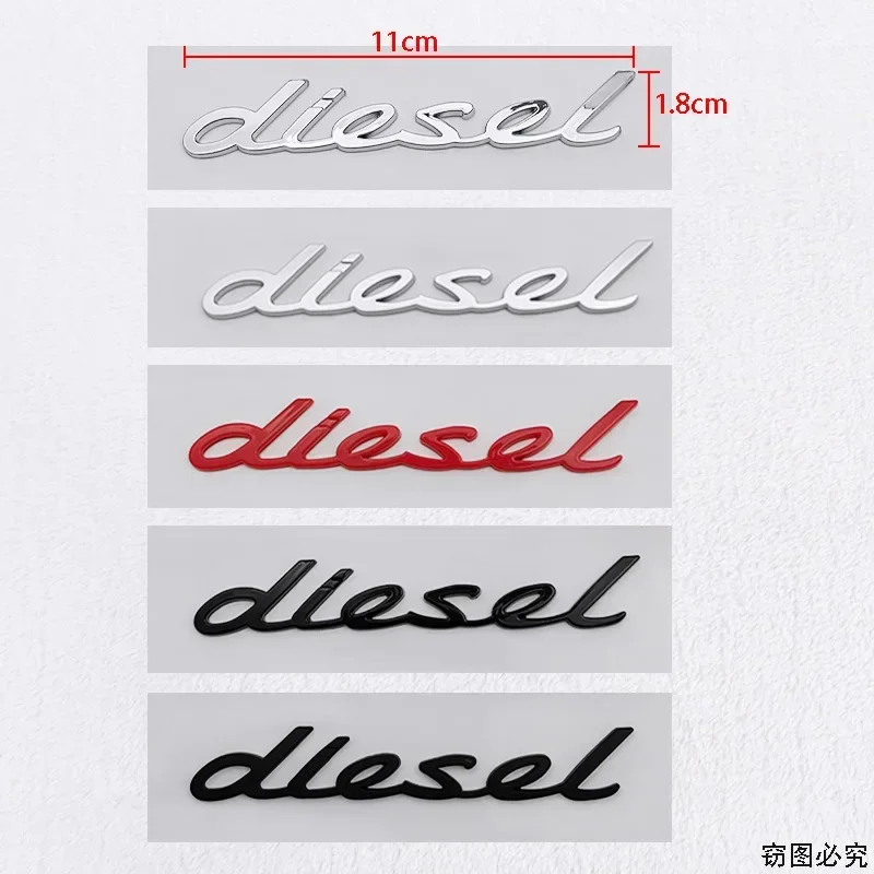 Abs diesel emblema do corpo do carro emblema traseiro tronco adesivo para kia jeep jaguar hyundai honda volkswagen ford dodge subaru peugeot