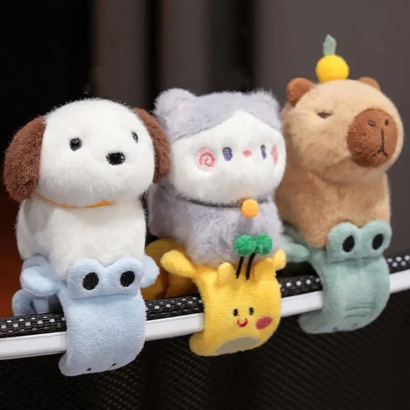 Capybara Plush Bracelets Lovely Animal Slap Snap Wrap Wristband Bracelet Plush Hand Ring Wristband Kids Toys Christmas Gifts