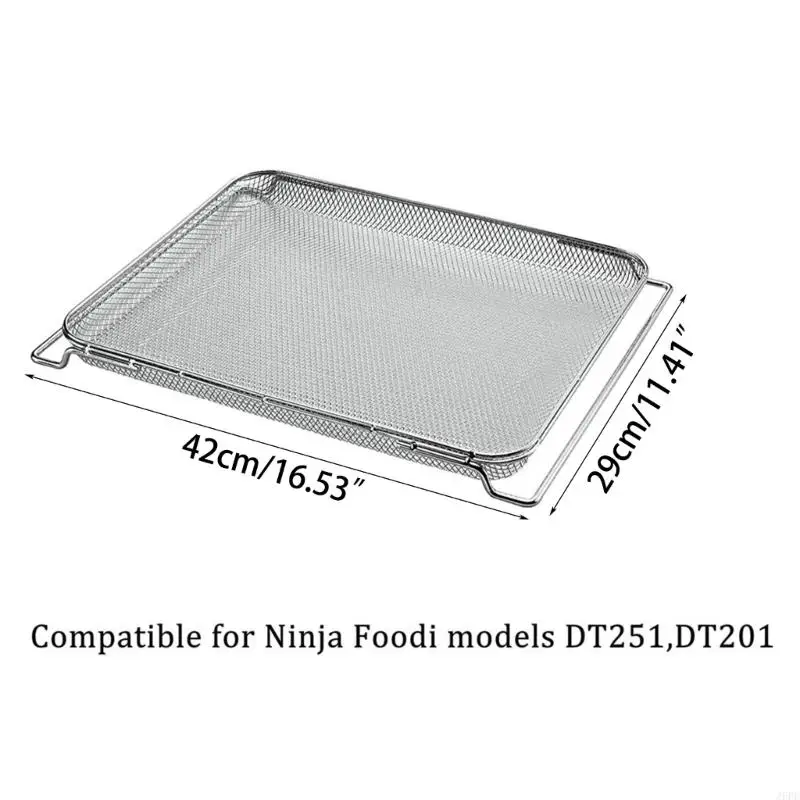 J6PE Aço inoxidável Grill Basking Air Fryer Bandejas arame arame arame frito Rack Substituição