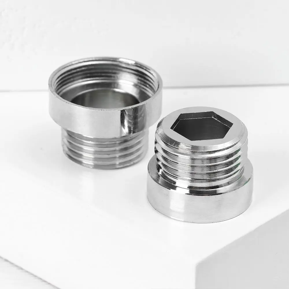 Tap Aerator Connector Metal Outside Inside Thread Water Saving Adaptor for Kitchen Faucet 16/18/20/22/24/26/28/32 to G1 2