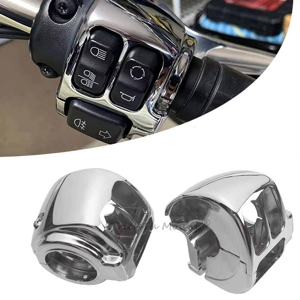 

Fits For Harley Davidson Dyna Softail Sportster 2011-2024 Pair Motorcycle Handlebar Control Switch Housings Cover Kit