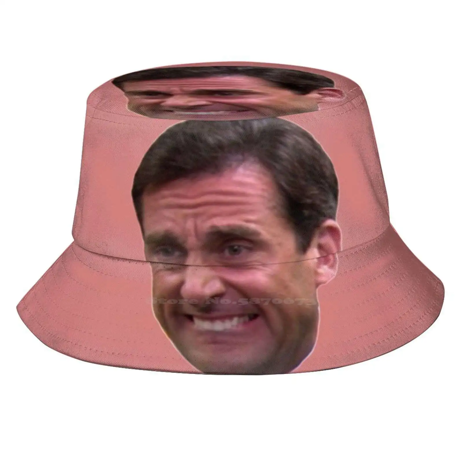 Michael Large Face - The Office Fishing Hunting Climbing Cap Fisherman Hats Dwight Schrute Face Movie The Office Tv Show Dunder