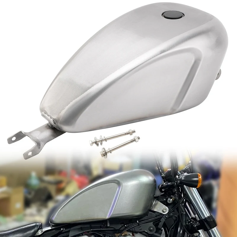 

14.4L 3.8 Gal Motorcycle Retro Large Capacity Petrol Gas Fuel Tank Accessories For Harley Sportster XL 883 1200 Models 2007-up