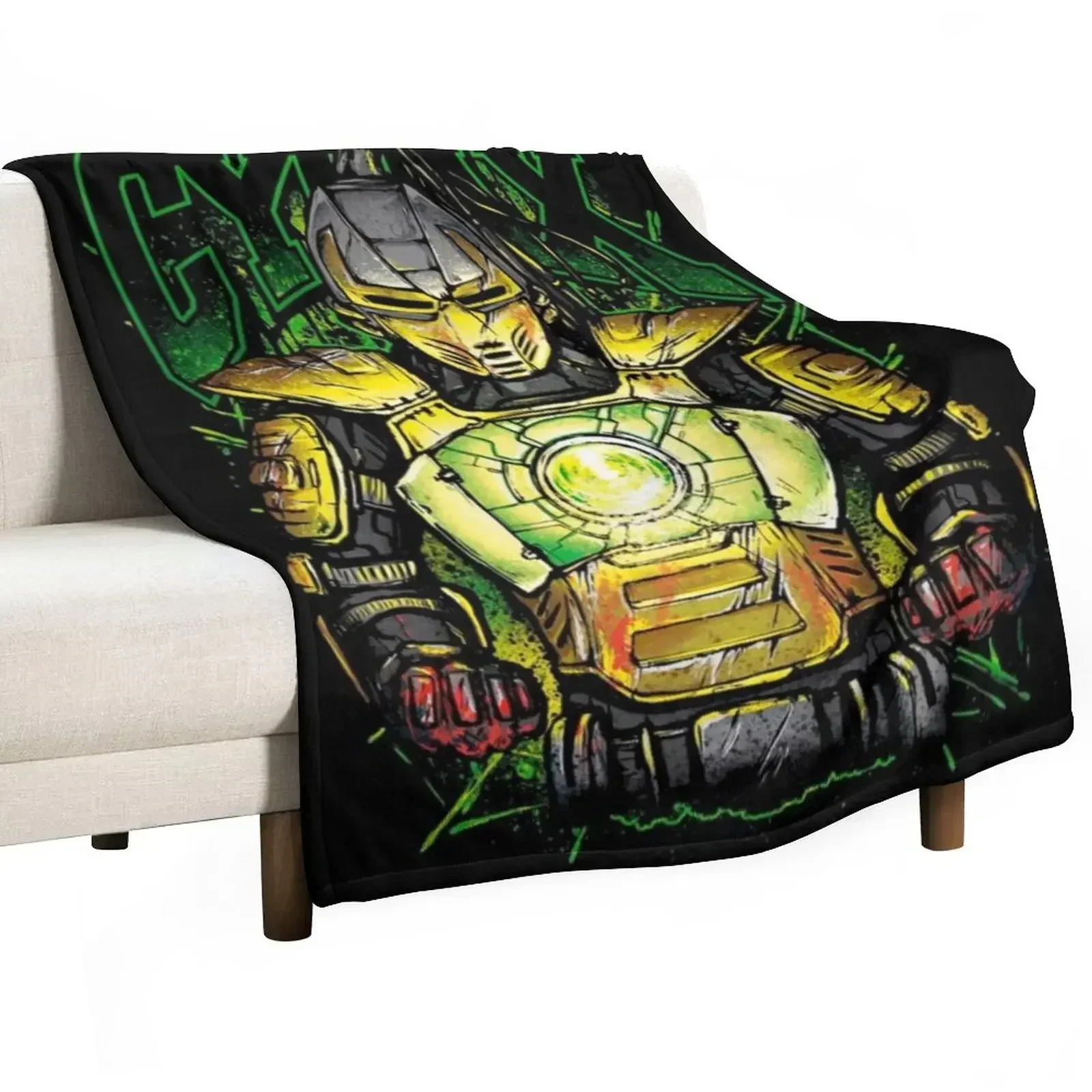 Mortal Kombat Cyrax Throw Blanket Stuffeds warm for winter Decorative Beds Retros Blankets