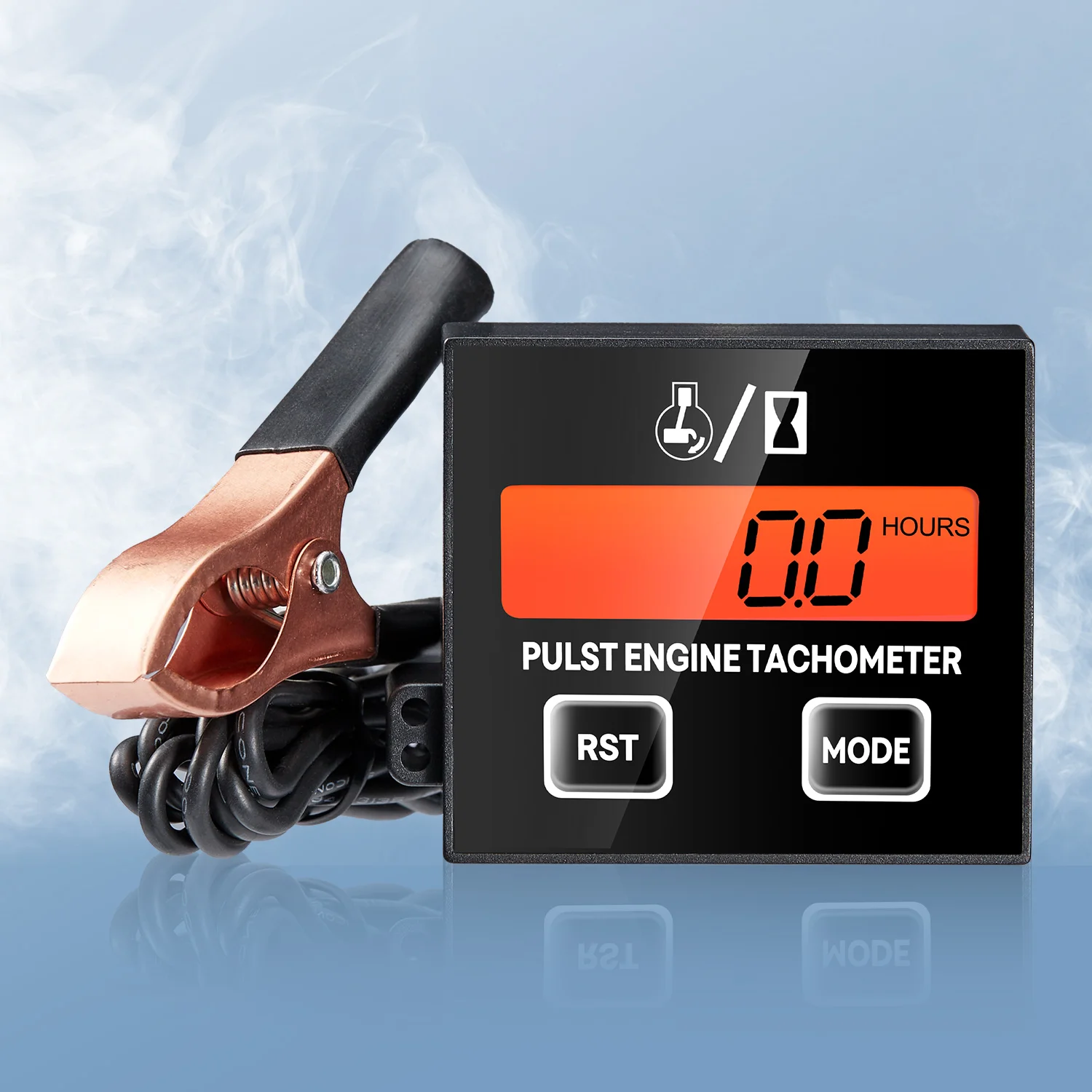 ZSB-03BL Batteries Mower High Tachometer Digital LCD Display Inductive Pulse Tachometer Gasoline Engine Debugging Timer