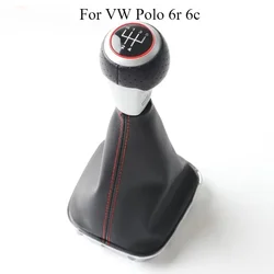 For Volkswagen VW Polo 6r 6c Hatchback Sedan 2011 2012 2013 2014 2015 2016 2017 2018 2019 Car  5 6 Speed Gear Shift Knob Gaitor