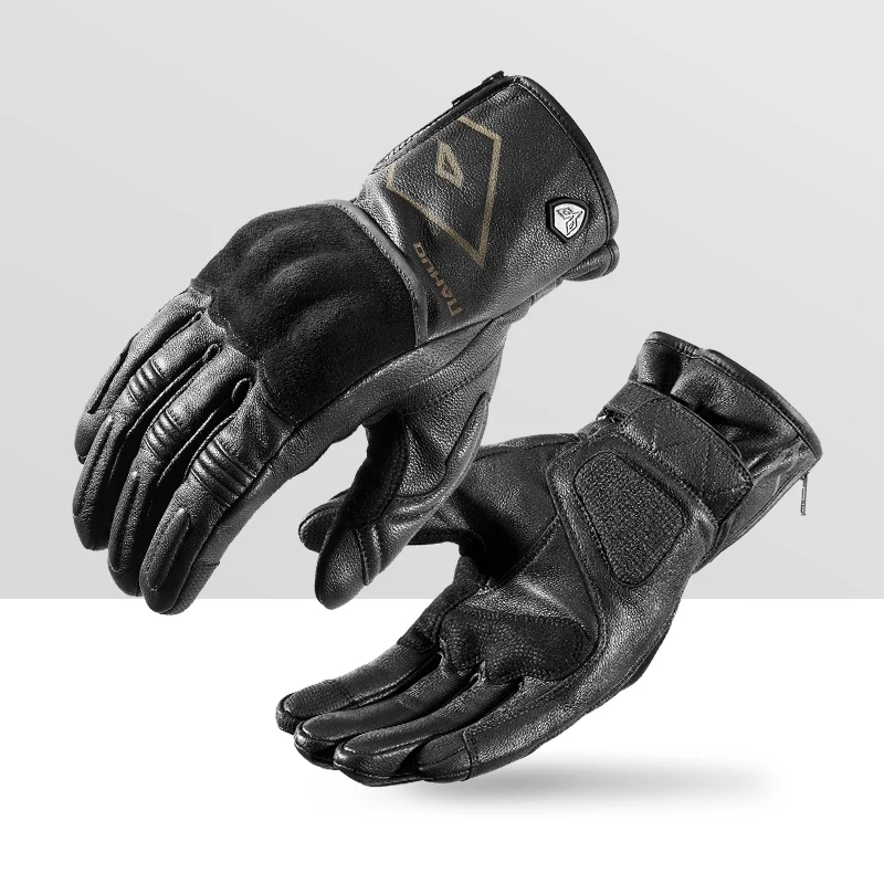 

Duhan Leather Motorcycle Gloves Retro Style Sheepskin Material Breathable and Drop Resistant Wear-resisting Touchable Screen