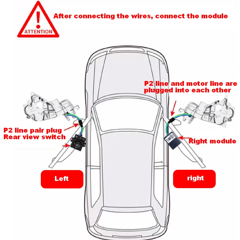 AADD-For Honda CRV 2017-2024 Car electric rearview mirror, automatic folding motor, wire-breaking smart rearview mirror module