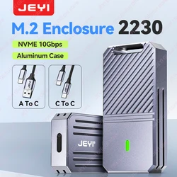 Jeyi 3,2 nvme ssd gehäuse, pcie usb3.0 10gbps aluminium m.2 fall tragbare externe solid state disk box unterstützt uasp trim