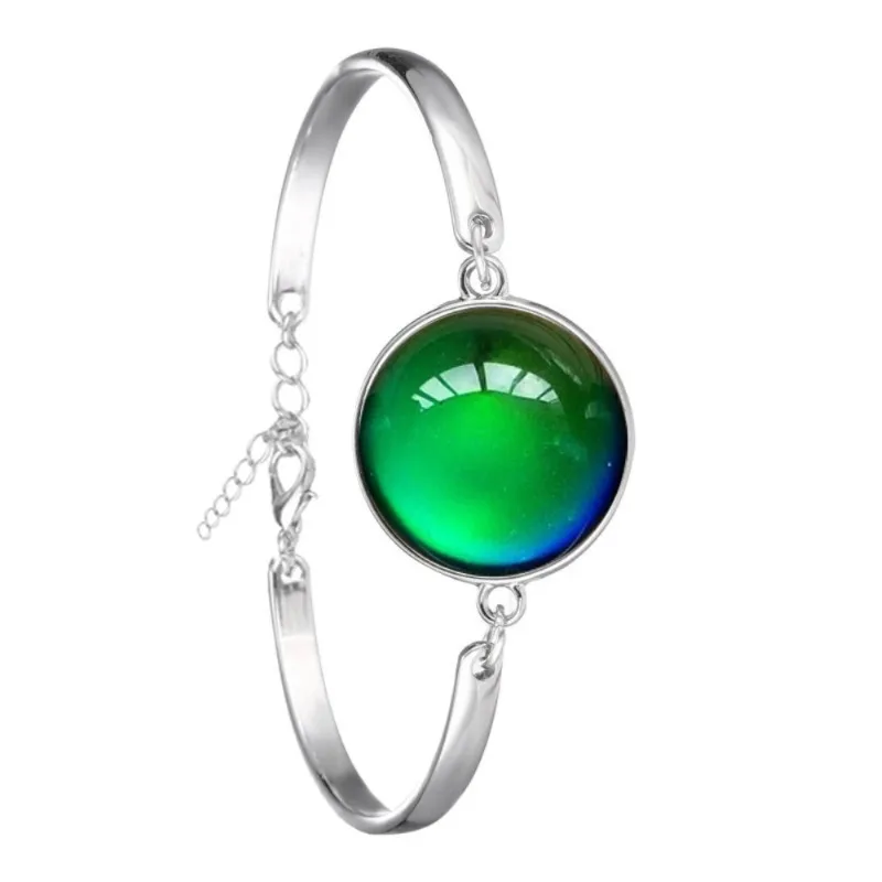 Pulsera de mano clásica que cambia de Color sensible a la temperatura, brazaletes inteligentes que Cambian de humor, pulsera de compresión Bouton, gran oferta