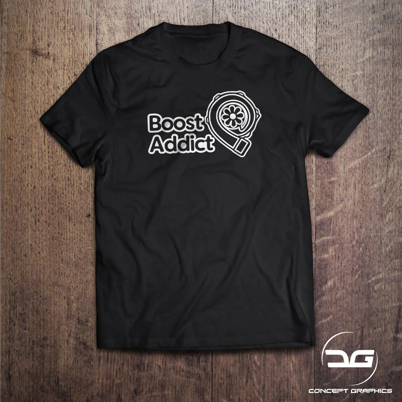 Boost Addict Funny Mens Black Turbo Novelty T Shirt Great Euro DUB JDM