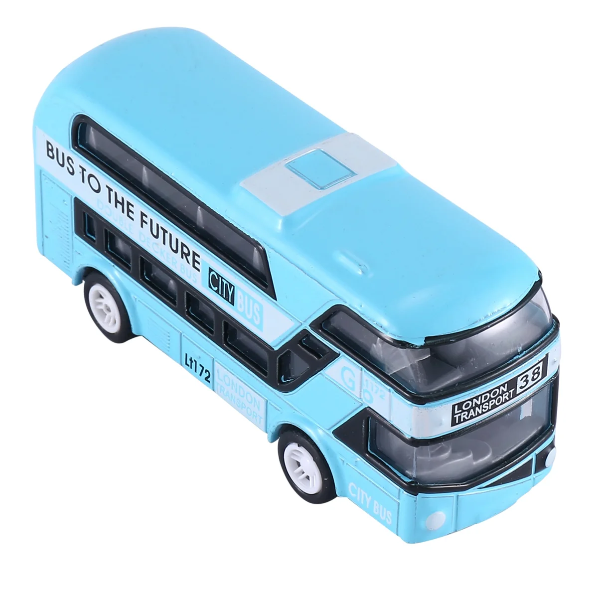 Double-Decker Bus London Bus Design Car Toys Sightseeing Bus Vehicles Urban Transport Vehicles Commuter Vehicles,Blue