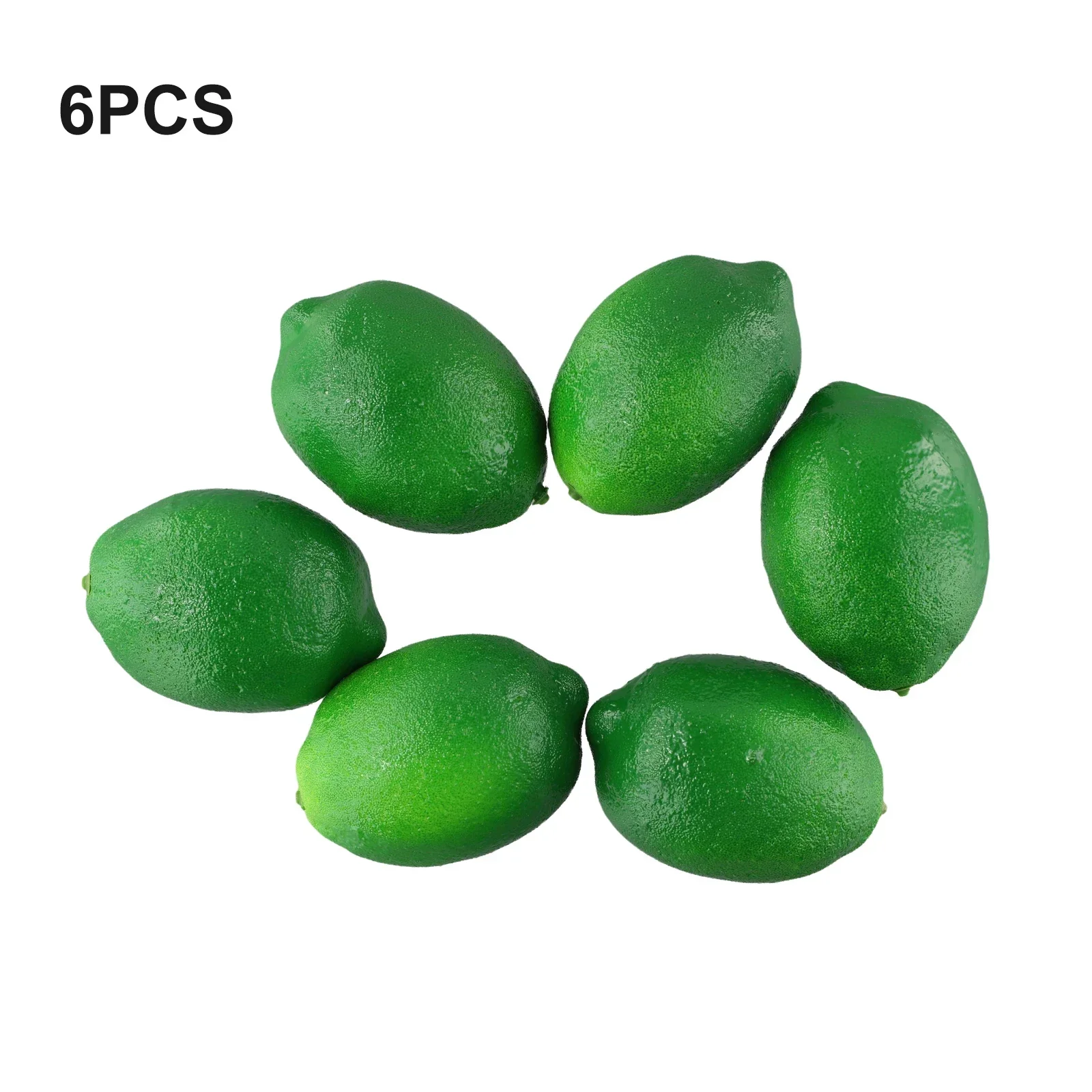 6PCS Lifelike Artificial Fruits Limes Lemon Kitchen Realistic Fake Display Food Home Decoration Supermarket Restaurant Props