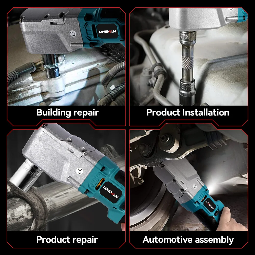 ONEVAN Brushless Electric Ratchet Wrench 1/2\'\' 1000NM Removal Screw Nut 4800RPM Car Repair Power ToolFor Makita 18V Battery Pin
