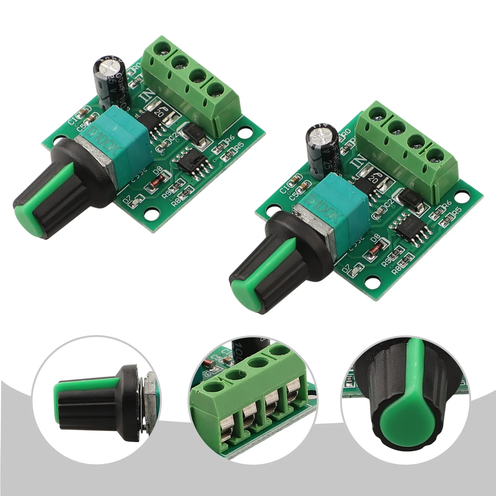 2A Motor Controller Size Approx 32 32 12mm Low Voltage Speed Regulator Wide Voltage Range Continuous Output Current