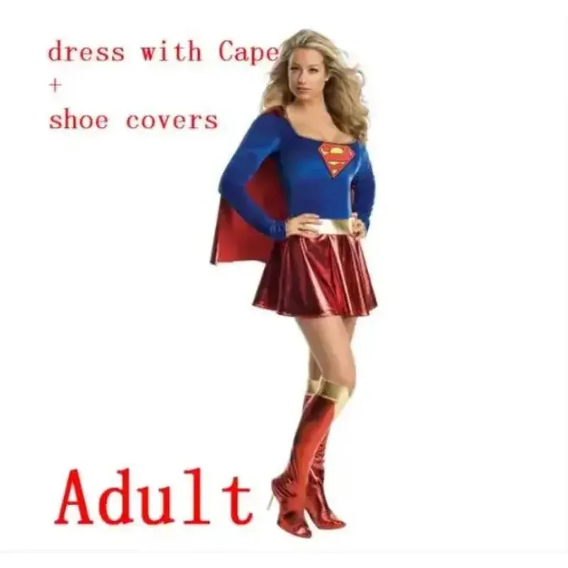 Lyou 2025 أزياء المرأة الخارقة التأثيرية فستان الفتيات الخارقات أغطية الأحذية بدلة خارقة امرأة رداء علوي زي الهالوين ★ ★ ★   كك.