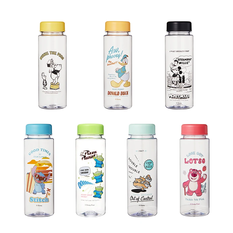 

2024 Miniso Disney Series Стич, Микки Маус Winnie The Pooh Chip And Dale, прямая пластиковая бутылка, портативная чашка 540 мл, подарок для детей