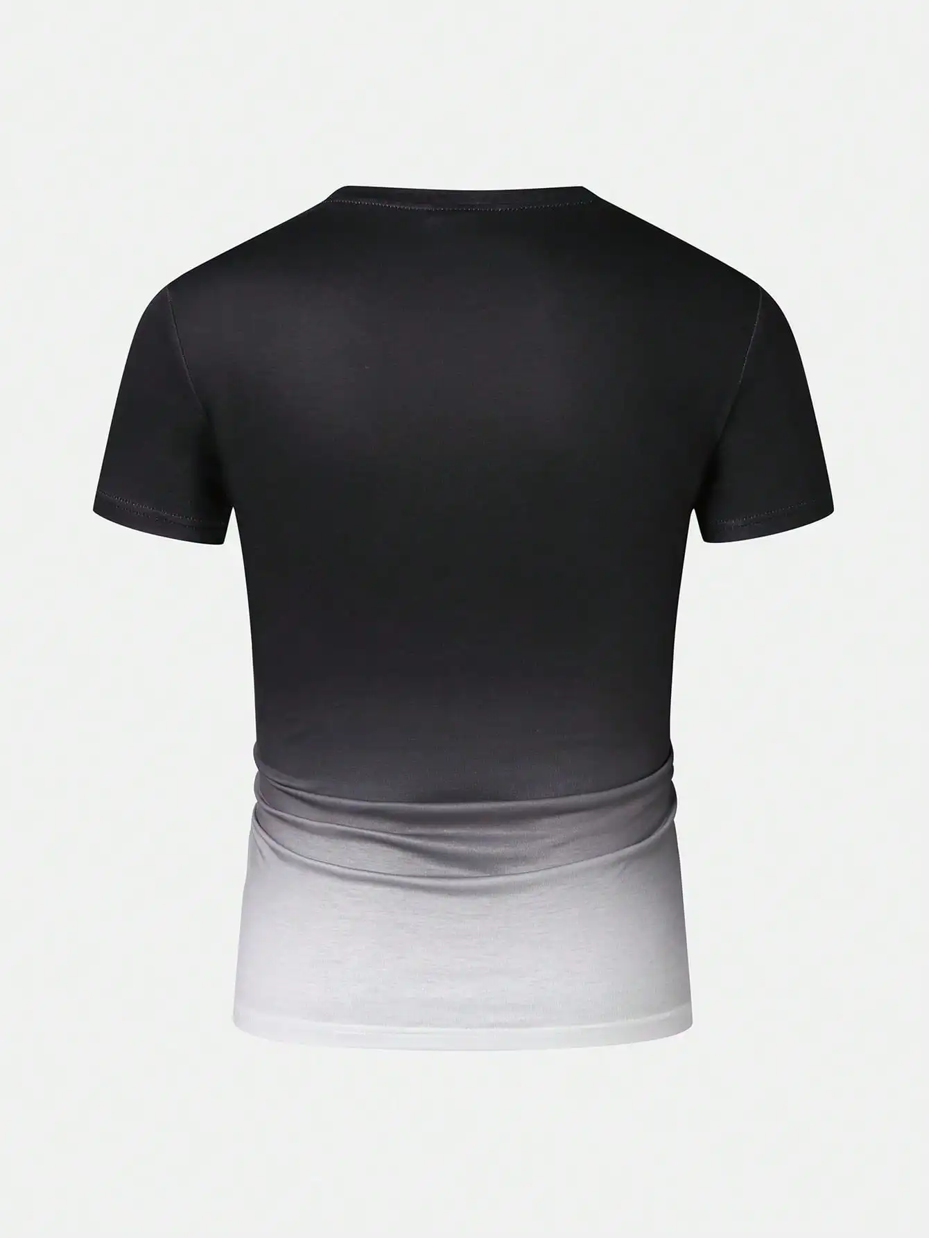 Men's Classic Gradient Trend Without Print Mature Style Handsome Casual Daily Wear Short Sleeved T-shirt