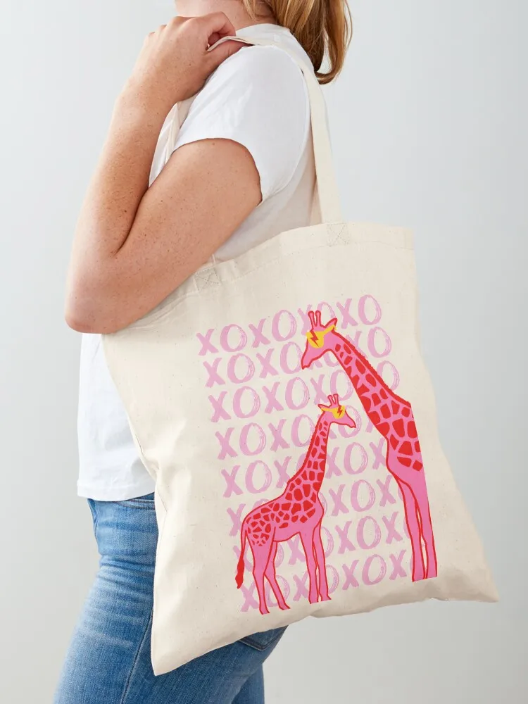 giraffe xoxo Tote Bag shopper bag women canvas cute pouch bag bags woman 2025 bags for women
