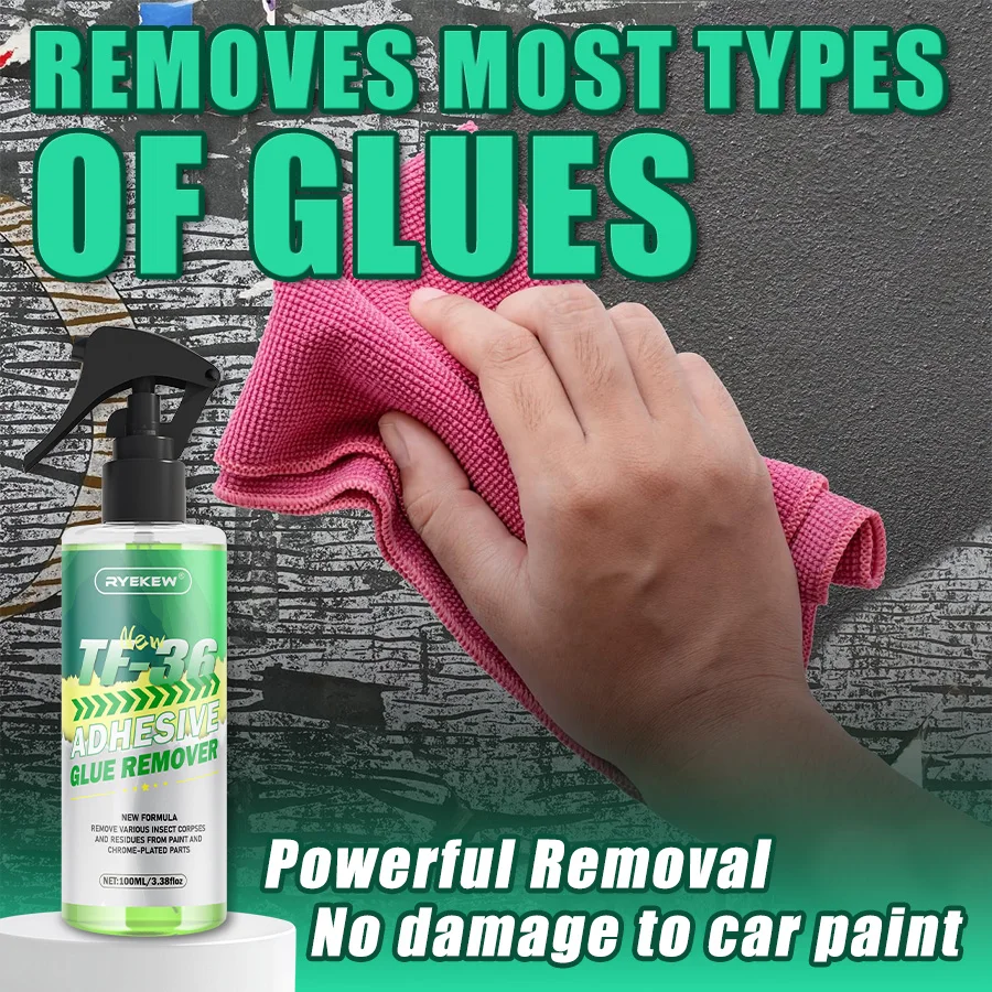 Ryekew Stickers And Labels Remover Auto Adhesive Sticker Remover Sticky Stains Remover All Purpose Cleaner For Car