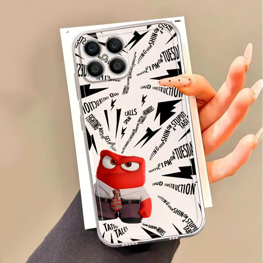 Disney Inside Out 2 Hülle für Honor X8a X8b 90 Lite X9b X7b X8 X9a Transparente Abdeckung