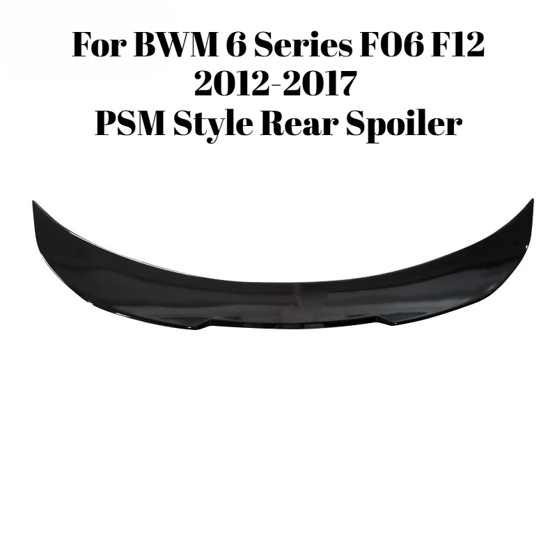 

For BMW 6 Series F06 F12 PSM Style Carbon Fiber Pattern Rear Spoiler Trunk Lip Wing Auto Exterior Mod Racing Upgrade Accessories