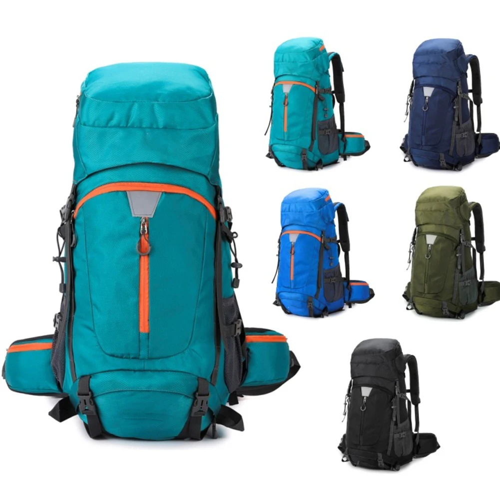 

60L Outdoor Hiking Bag Waterproof Lightweight Hiking Gear Adjustable Padded Straps Breathable Back Panel Comfortable Fit