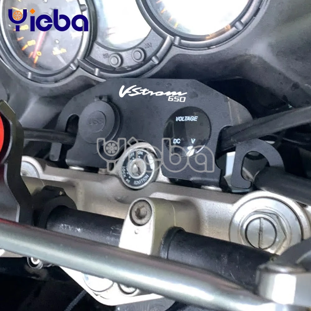 

FOR Suzuki V-Strom 650 DL650 2004 -2006 2007 2008 2009 2010 2011 Motorcycle Handlebar Auxiliary Shelf Double USB and Voltmeter