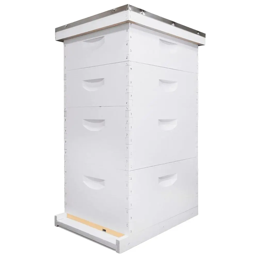 

Комплект улья Mann Lake, полностью собранный комплект, окрашенный, с рамами и фундаментом, готовый к использованию, комплект из 10 рамок, 2 коробки Deep Bee Boxe