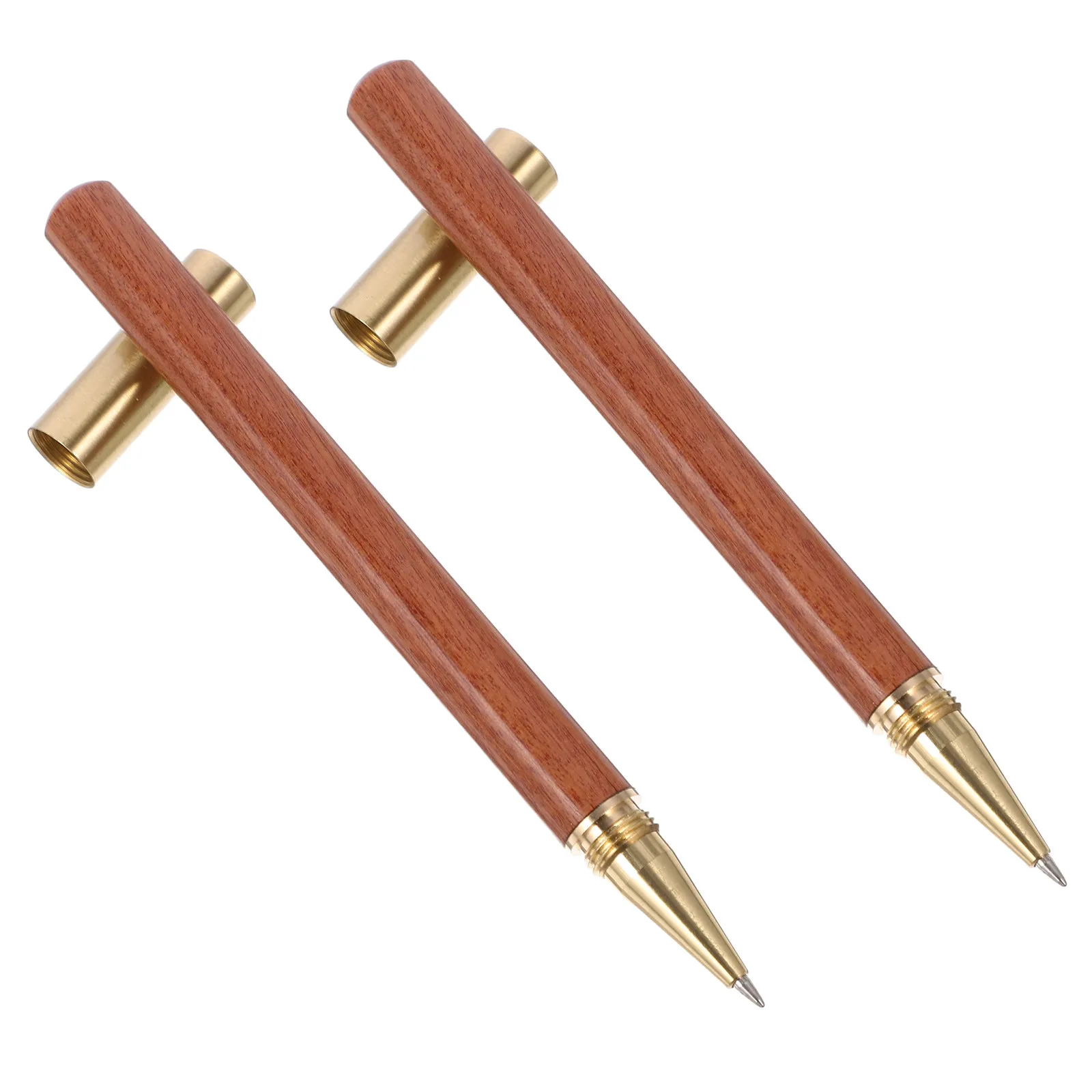 

Copper Wood Business Signature Pen Elegant Writing Pen Portable Fine Tip for Office Students Teachers Gift and Daily Use
