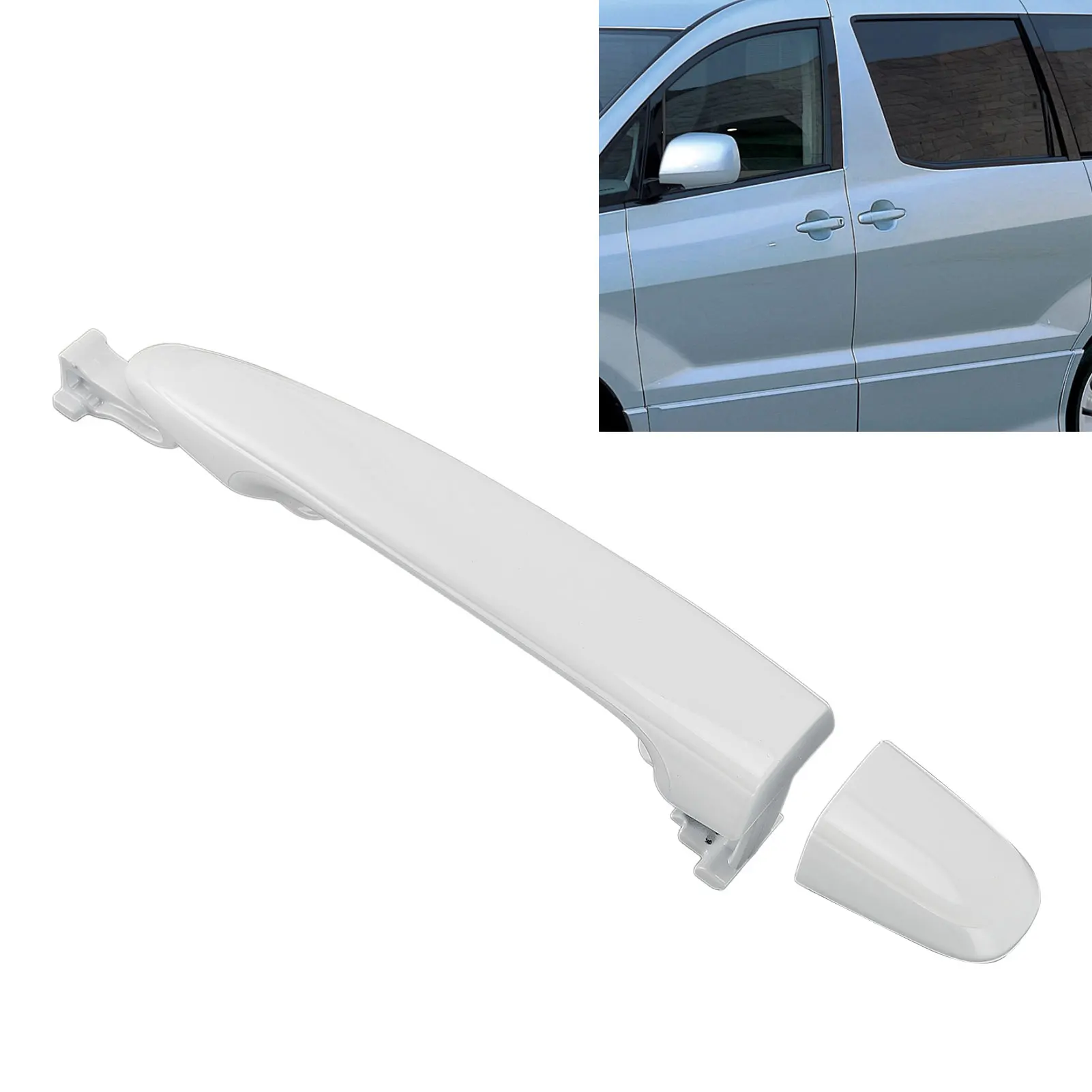 

Rear Door Handle with Cover White ABS Left Or Right 69213 28010 A1 for Alphard AH10 Noah R60 Voxy R60