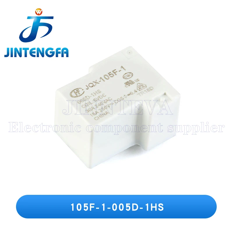 1PCS HF105F-1 JQX-105F-1 005D-1HS 012D-1HS 024D-1HS 30A 5V 12V 24V DC 4Pin Power Relay HF105F JQX-105F