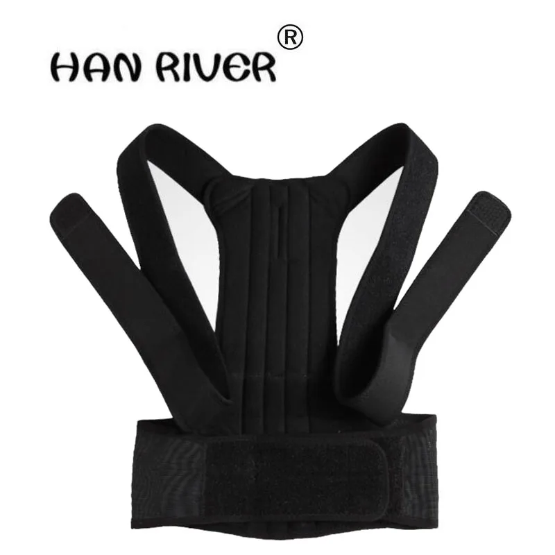 

HANRIVER New black back appearance back correction with straps strengthening support straps
