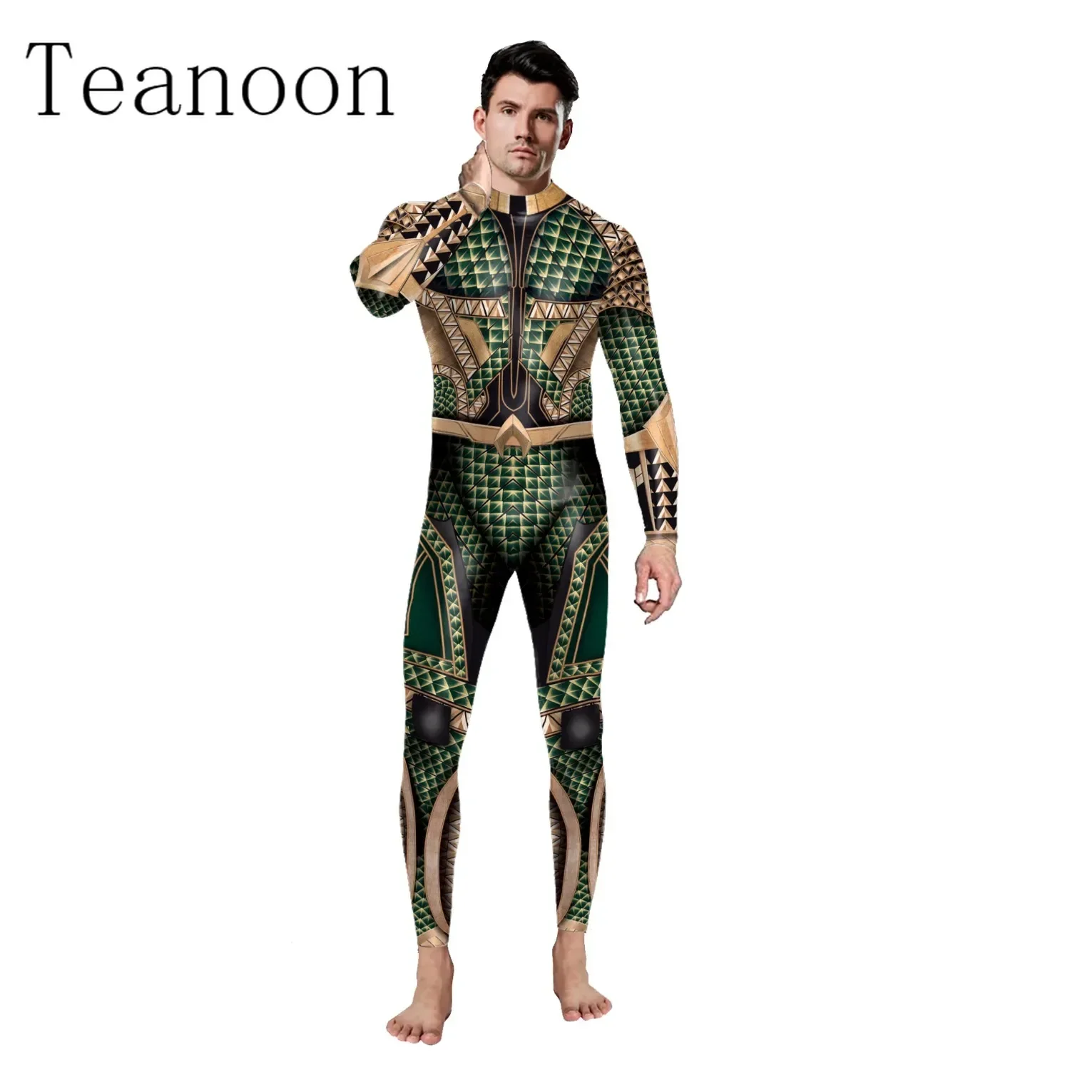 2024 Cosplay Sea King Jumpsuit 3D Printed Adult Jumpsuit Slim Halloween Carnival Holiday Suit