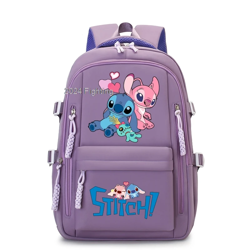 Lilo & Stitch Girls Plecak Torby szkolne dla nastoletnich dziewcząt Wiele kieszeni Nowy plecak Kawaii Kobiety Harajuku Śliczne Mochilas