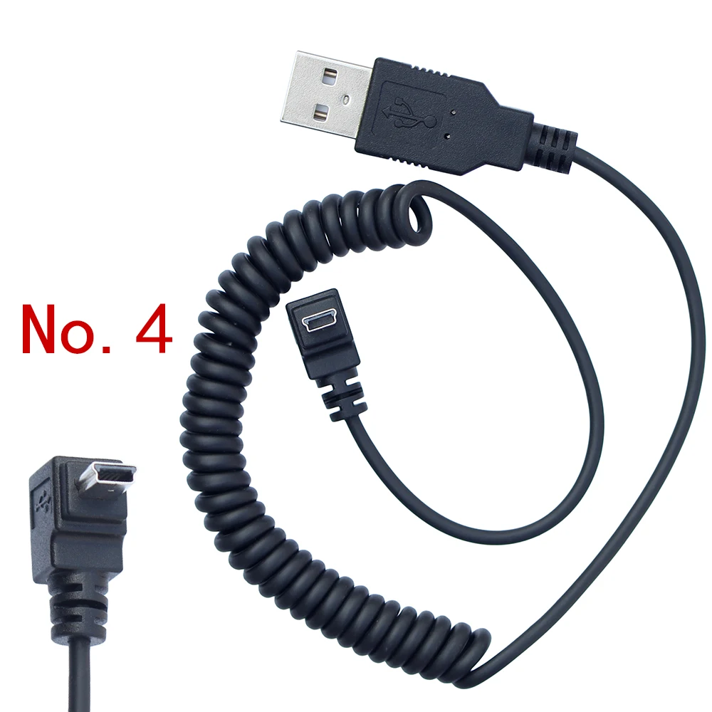 40CM USB 2.0 Male to MINI USB 2.0 Male 90 Degree mini USB Up or Down Angle Left or Right  Angled Retractable Data Charging Cable