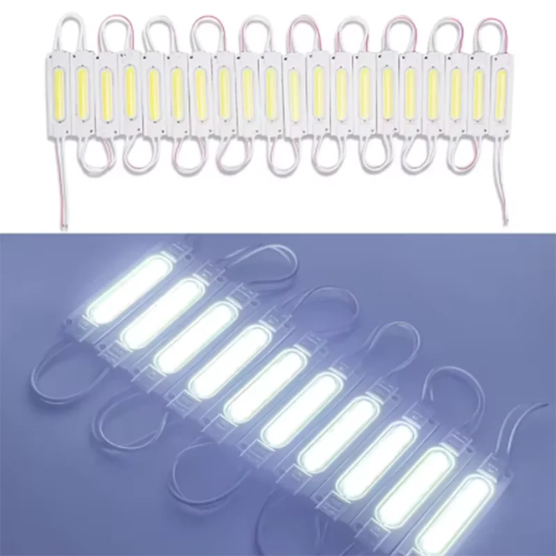 205 Grosir Modul LED Multicolor 24V 20/100PCS Lampu COB Backlight Spanduk Toko Tahan Air IP65 Dekorasi Natal Putih