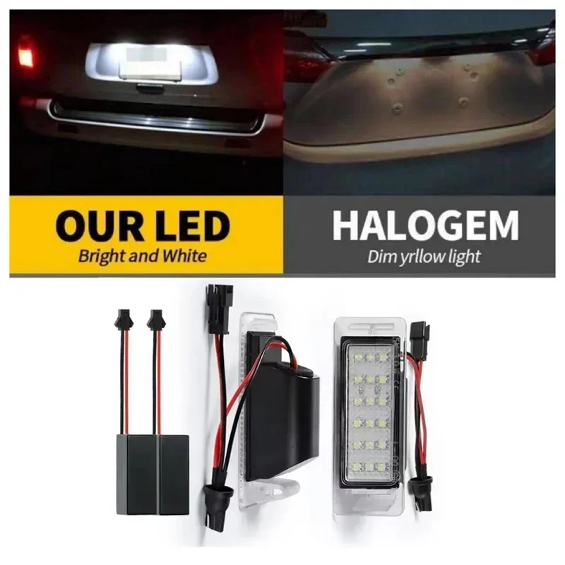 

2pcs 6000K White Led Tail Number License Plate Light for Buick Encore Enclave Verano Lacrosse Envision 2010-019 License Assembly