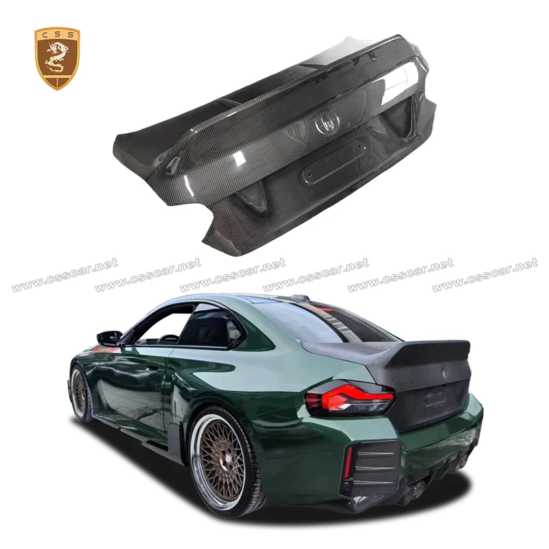 

Задний капот автомобиля для BMW 2 серии M2 G87 CSL Стиль сухого углеродного волокна Задняя крышка багажника Крышка капота Литая отделка Bodykits