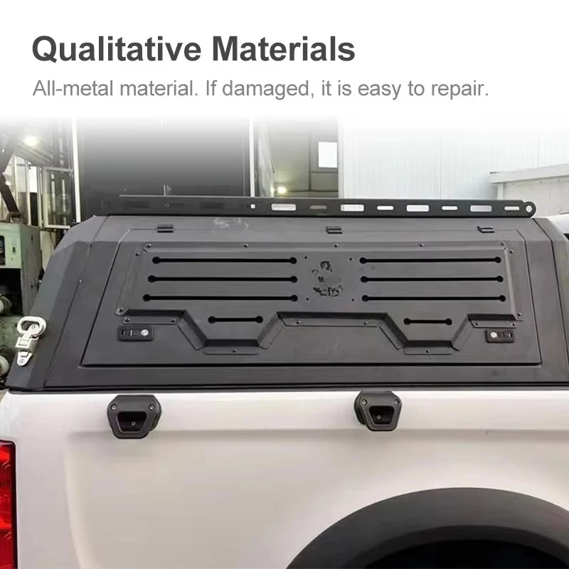 High Quality Auto Parts T9 Pickup Dedicated Waterproof Manganese Steel Hard Canopy With Built-in Storage Box 4