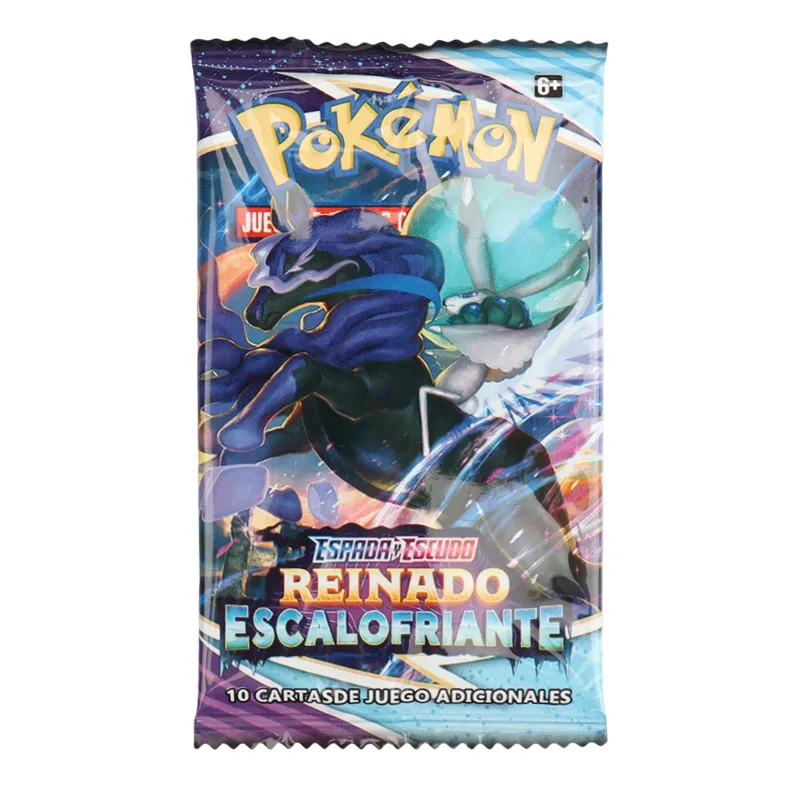 40/360Pcs Spanish Version Pokémon Card TCG: Sword shield Chilling Reign Booster Box Pokemon Cards 36 Pack Box Gifts