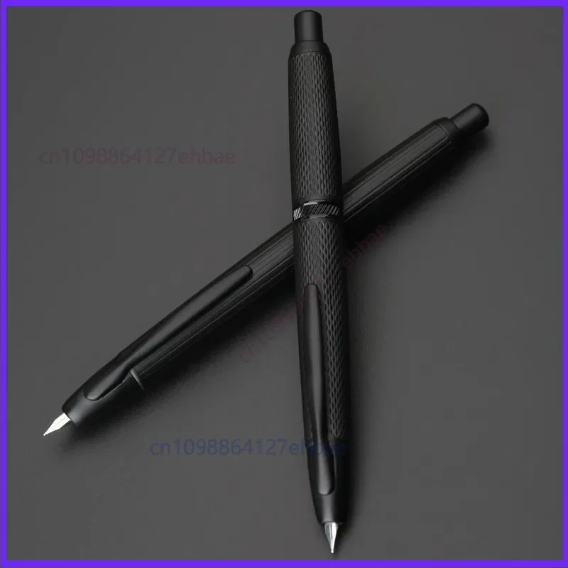 For MAJOHN A1 Fountain Pen Metal Fish Scale Striped Engraving Retractable EF Nib  Writing Pen for Gift