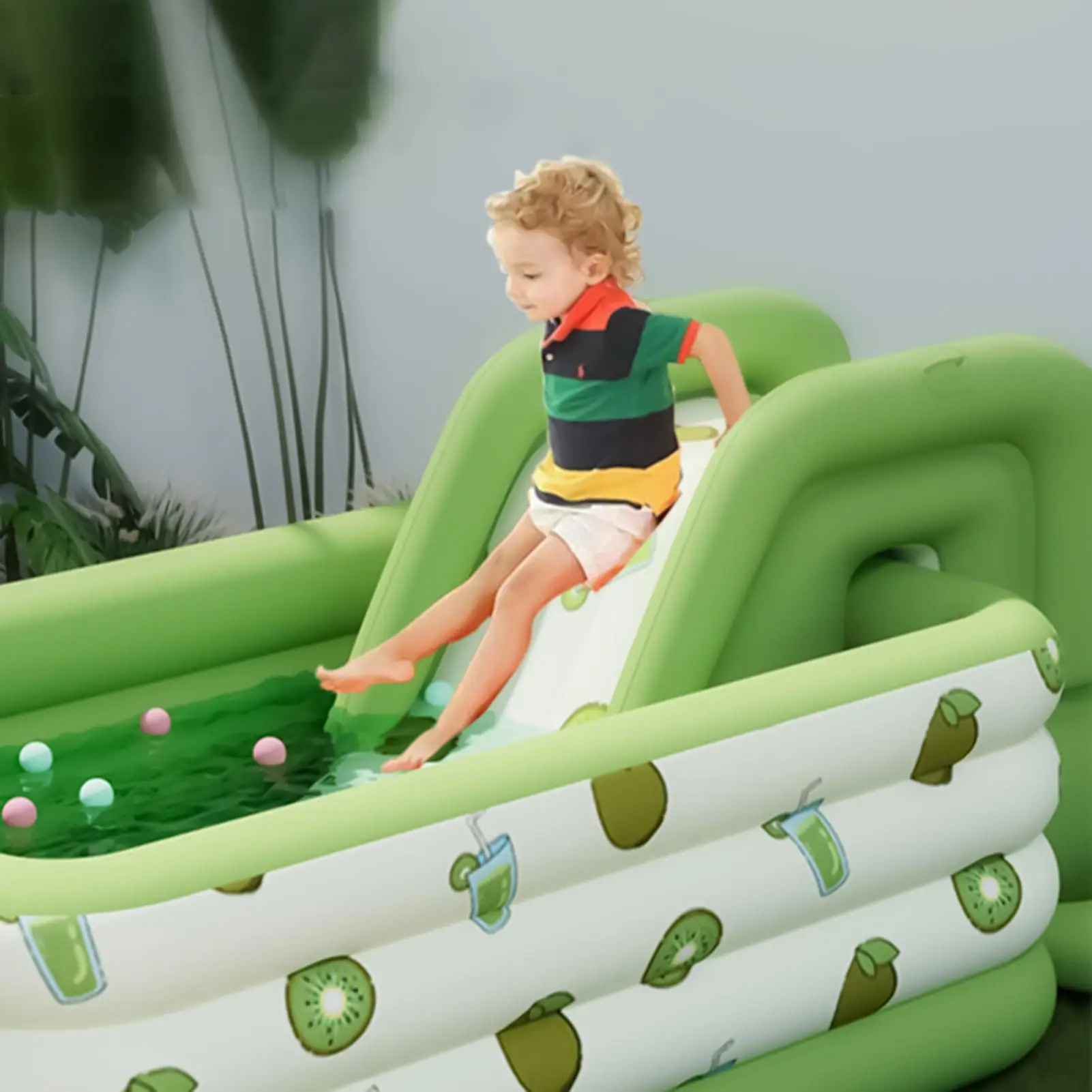 

1pc Fun Outdoor Anti-Tipping Waterpark Slides Toy Wear-resistant And Durable Inflatable Water Slide For Outdoor Water Park