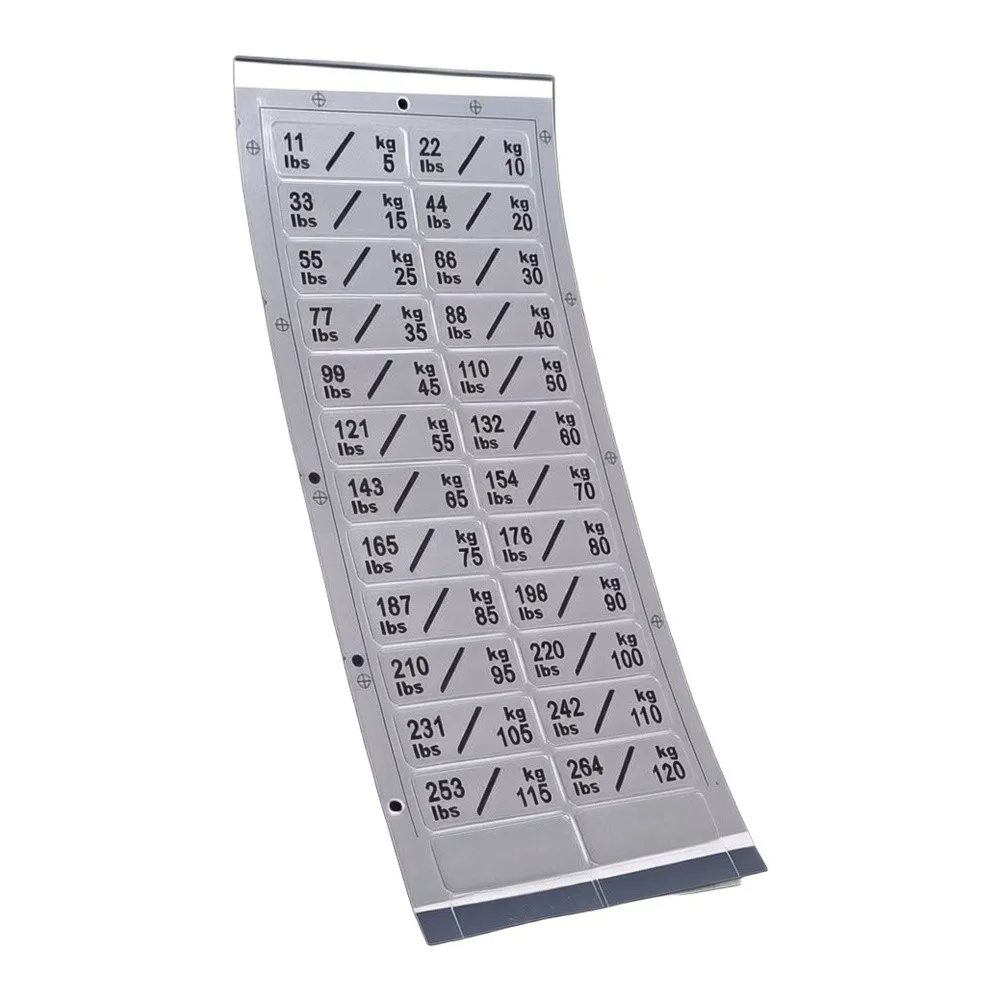 3pcs Fitness Weight Stack Labels Plastic Self-Stick Number Stickers 5kg 10kg 15kg Up to 120kg for Cable Machines