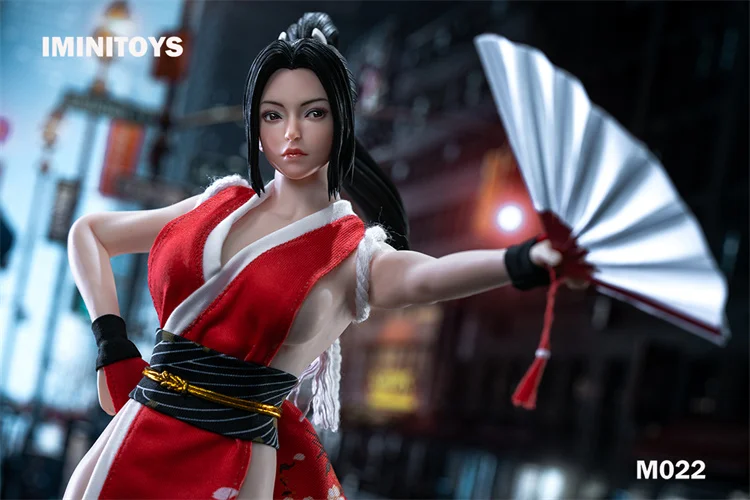 In Stock Minitoys M022 1/6 Anime The King Of Fighters Mai Shiranui Dress Coat Cosplay Head Sculpt For 12in Action Figures Model