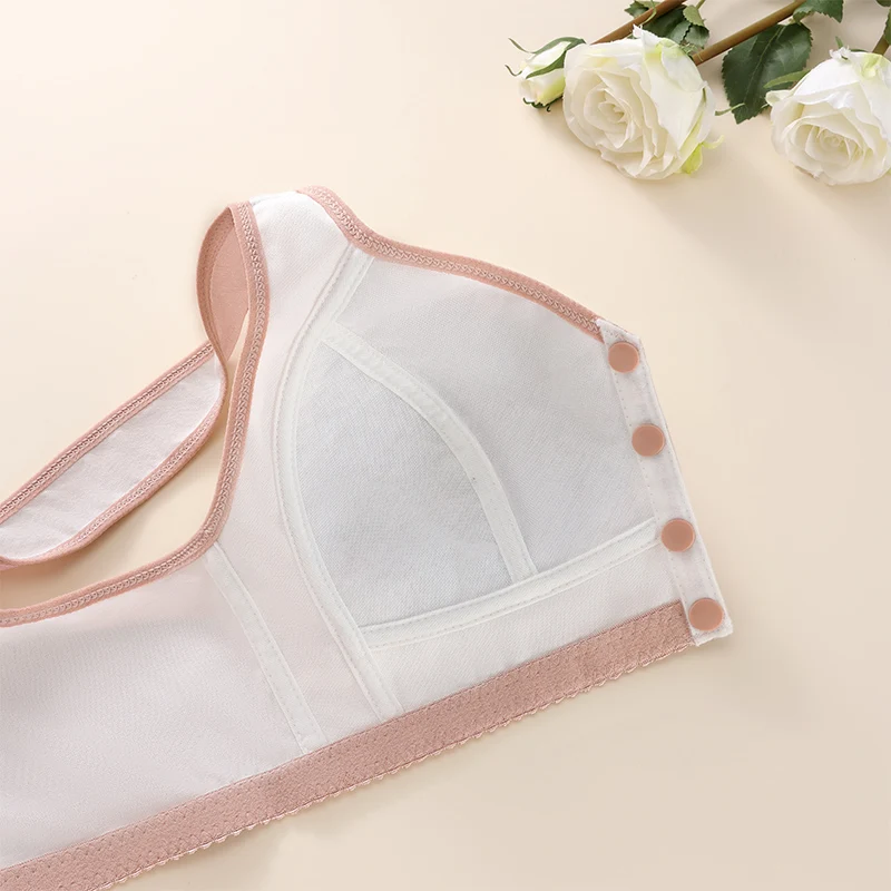 حمالة صدر أنيقة مطبوعة بفتحة أمامية، ملابس داخلية مريحة، ناعمة ومسامية للارتداء اليومي