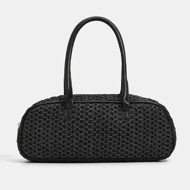 

НОВАЯ соломенная пляжная сумка, летняя сумка на плечо, тканая сумка-тоут, повседневная пляжная сумка-тоут для женщин, дорожная сумка