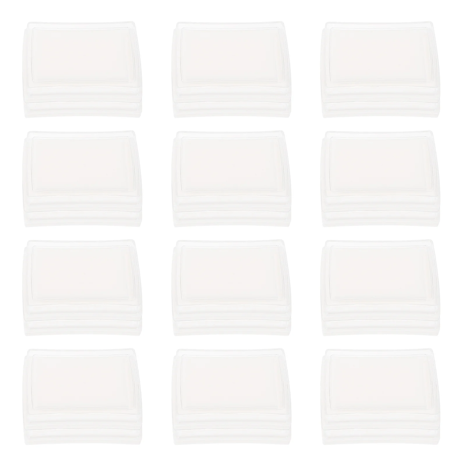 20Pcs Blank Stamp Ink Pad High-Density Sponge Easy Refill Ink Pads for DIY Office Crafting Stamping Card Scrapbook